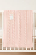 Nipperland Timeless Knit Blanket Pink 35"x35