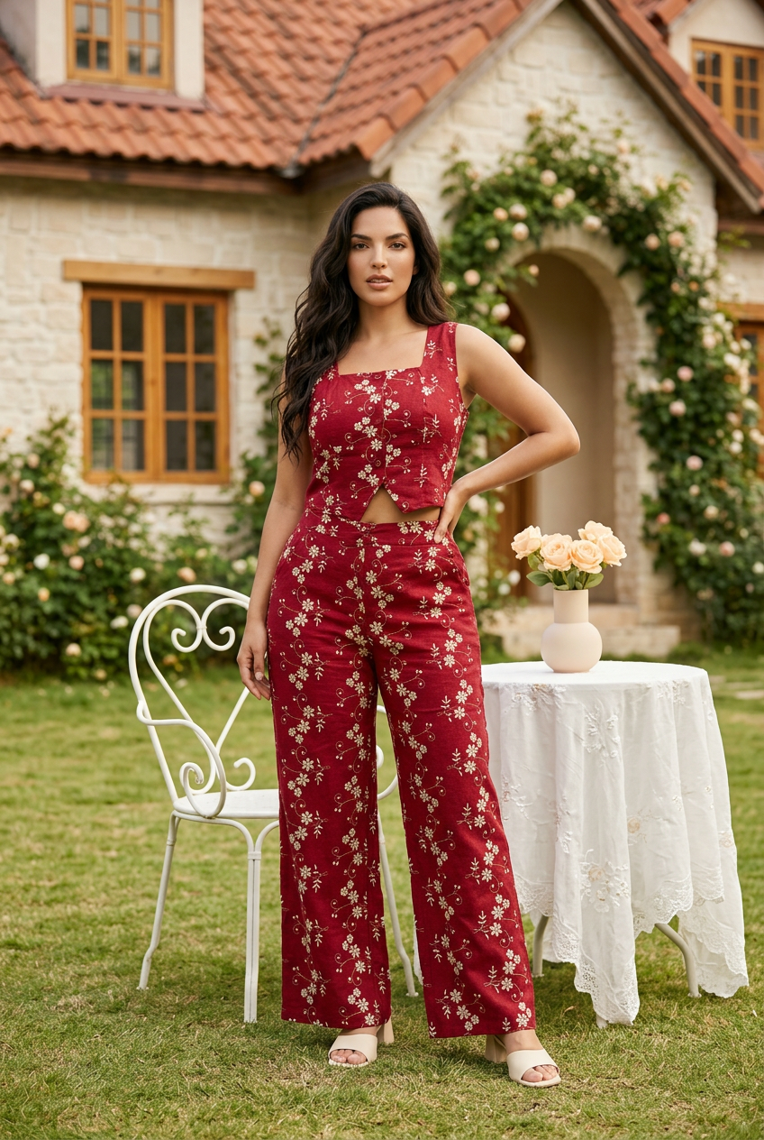 Elegant textured 2-piece set
