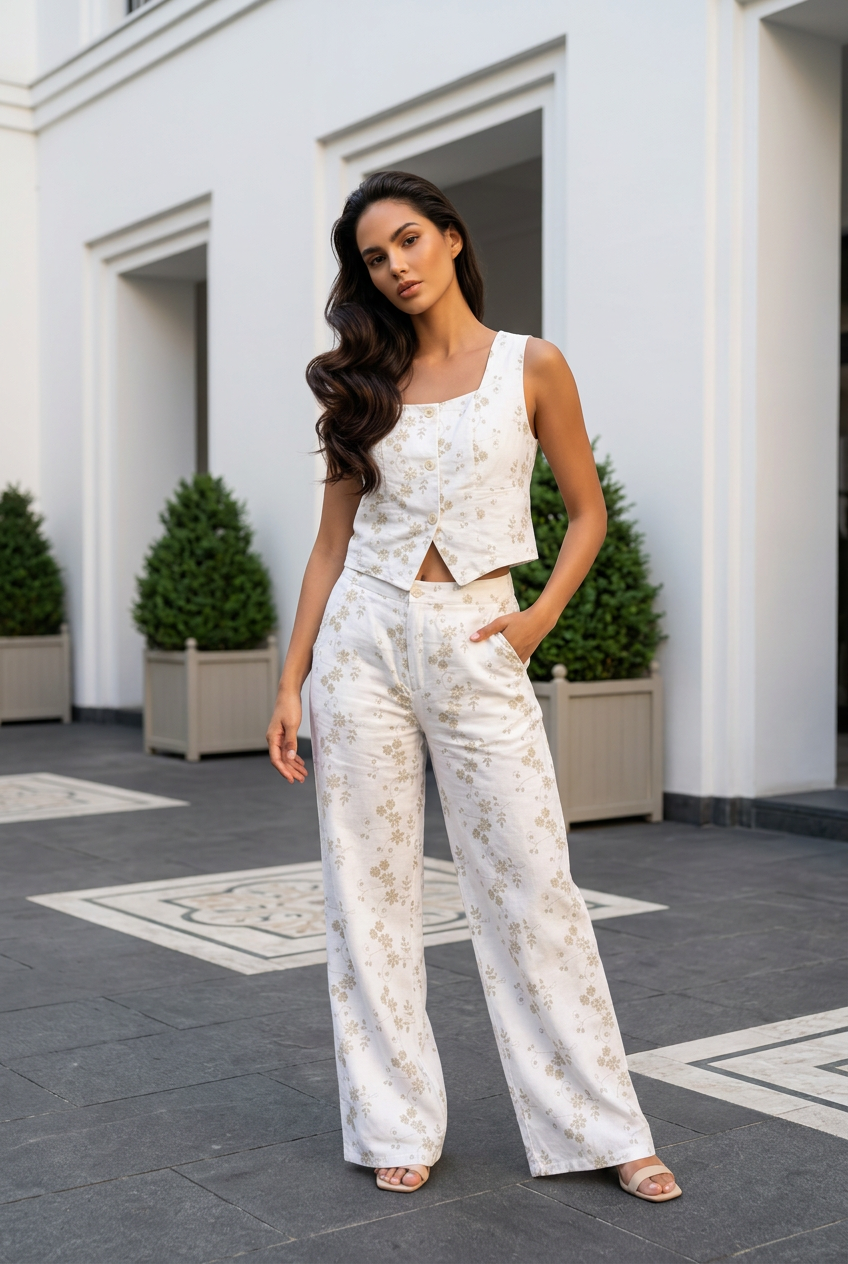 Elegant textured 2-piece set