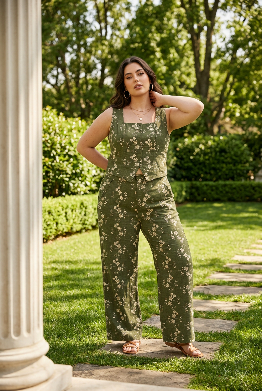Elegant textured 2-piece set
