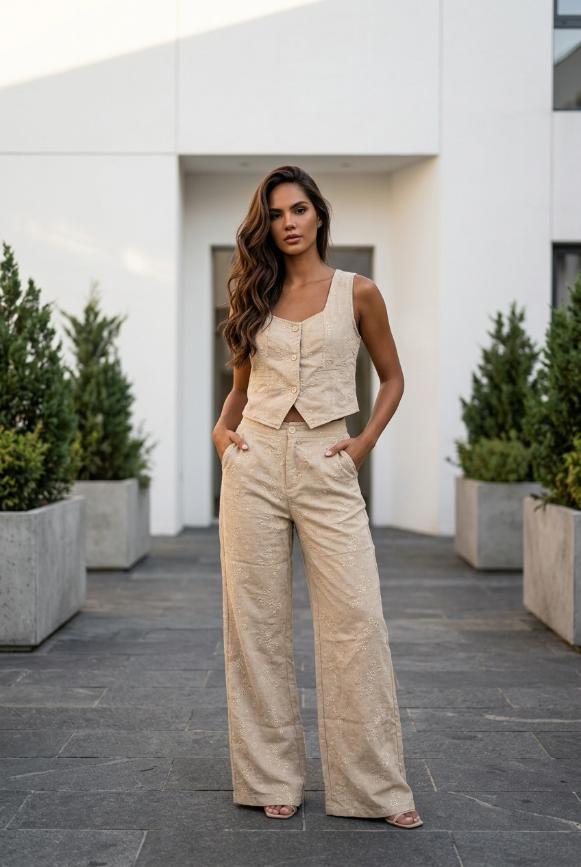 Elegant textured 2-piece set