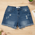 Mid-rise Denim Shorts